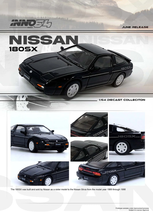 INNO64 1:64 Nissan 180SX Black