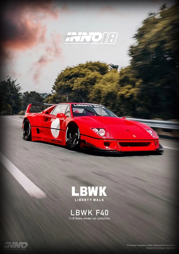 INNO 1:18 Resin LBWK (F40) Red
