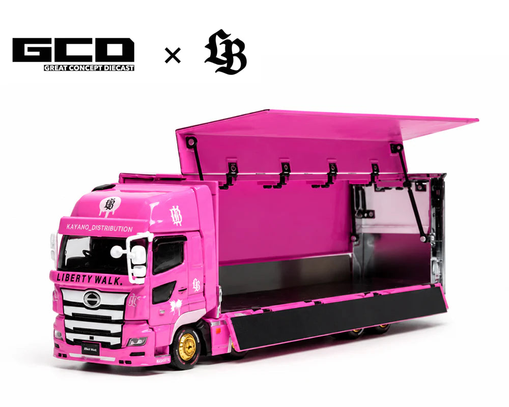 (Preorder) GCD 1:64 Hino700 LBWK - Pink