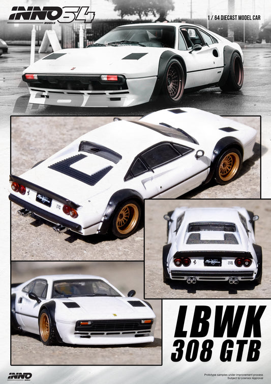 INNO64 1:64 LBWK 308 GTB White