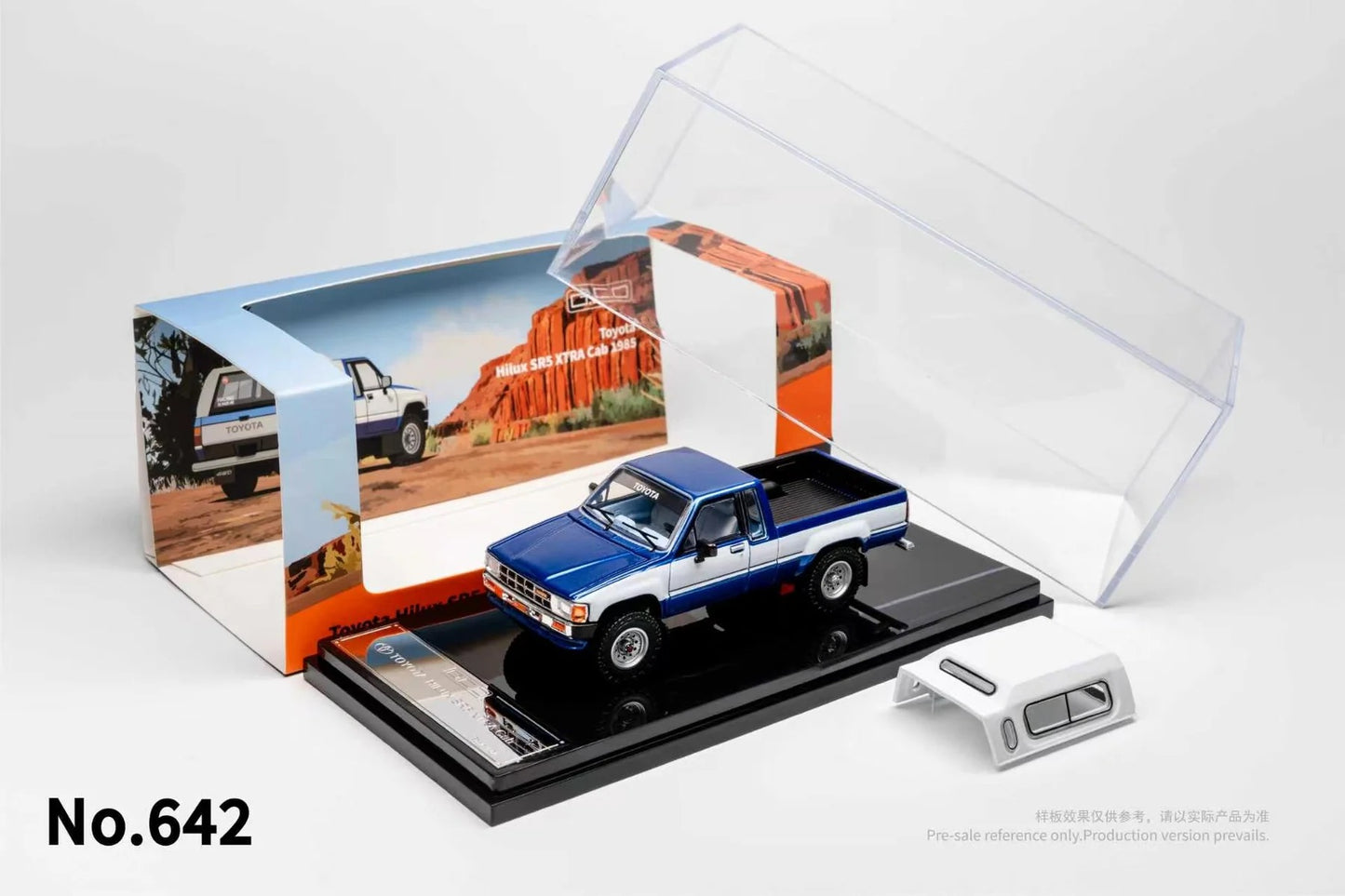 (Preorder) GCD 1:64 Toyota Hilux SR5 Xtra Cab 1985 (3 COLOURS)