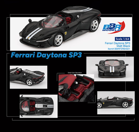 (Preorder) Ferrari Daytona SP3 Matt Black