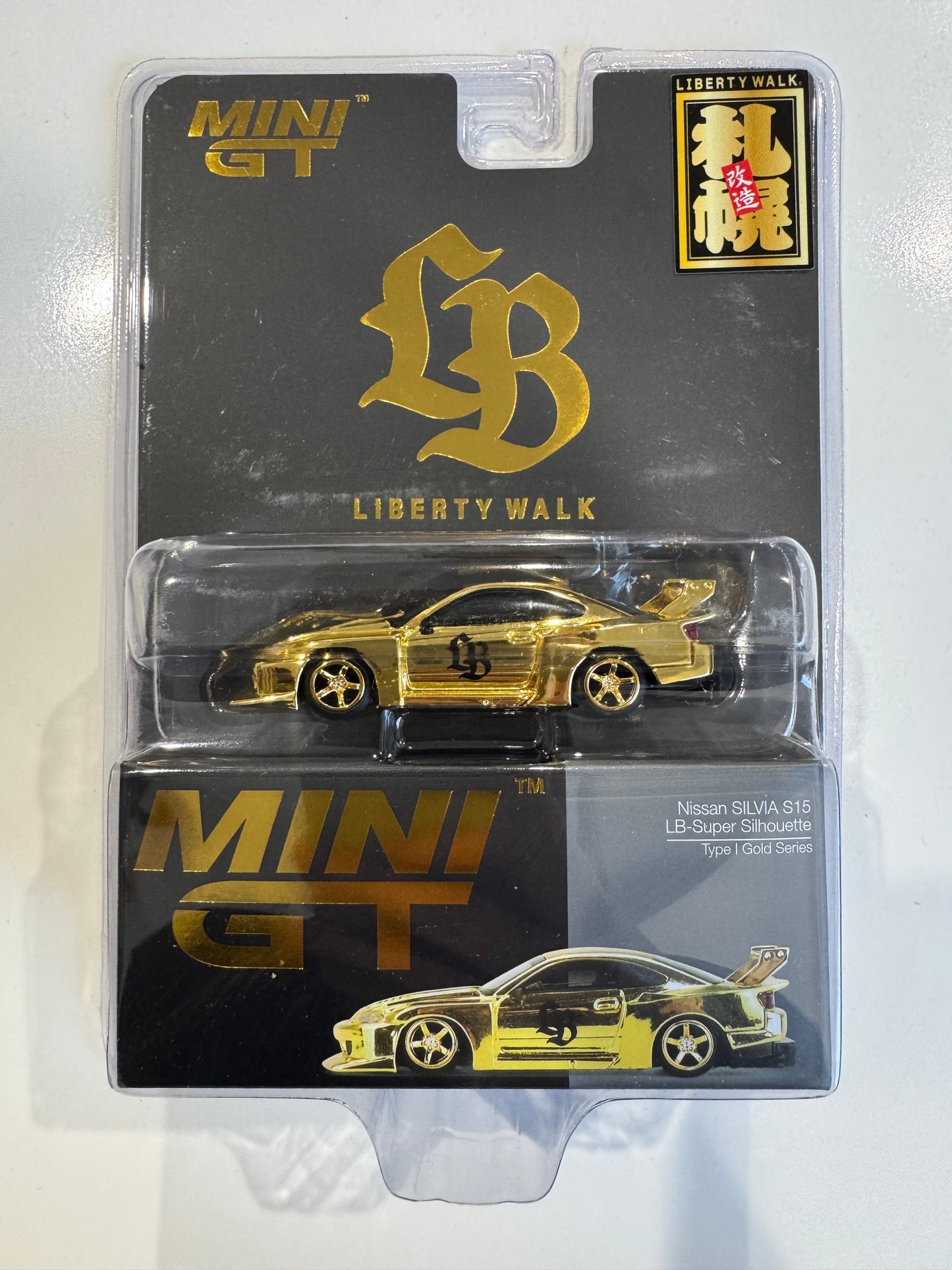 Mini GT 1:64 LB-Super Silhouette Nissan Silvia S15 Type 1 Sapporo Gold LBWK