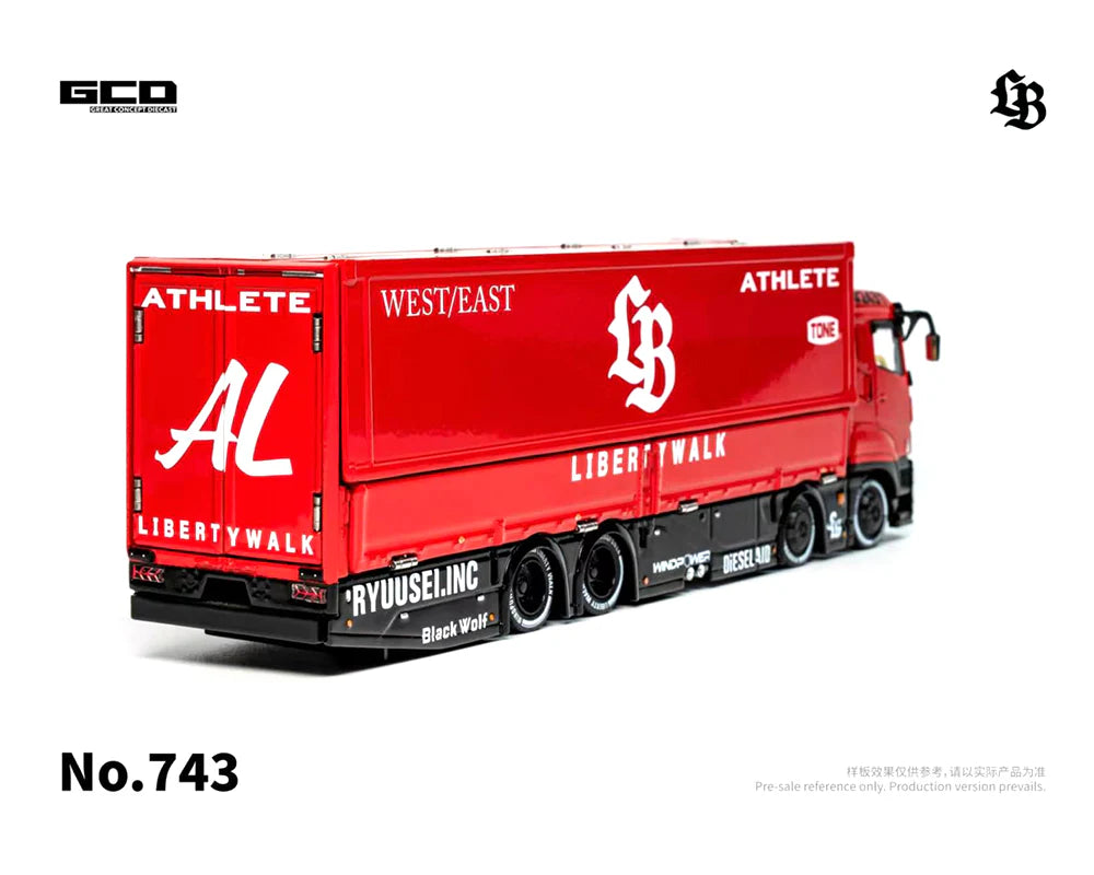 (Preorder) GCD 1:64 LBWK Mitsubishi Fuso Super Great Super Silhouette -Red - Special Edition