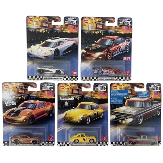 Hot Wheels Premium Boulevard #6-10 Set Of 5