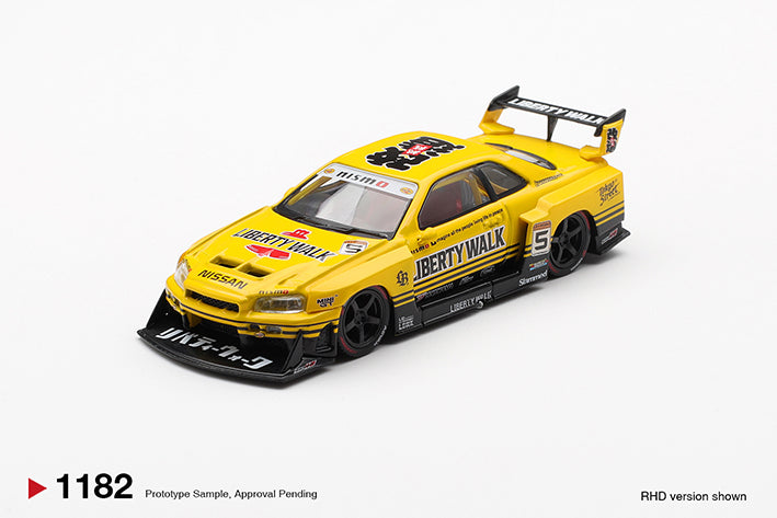 (Preorder) Mini GT 1:64 Nissan LB-ER34 Super Silhouette SKYLINE Sport Yellow - MGT01182