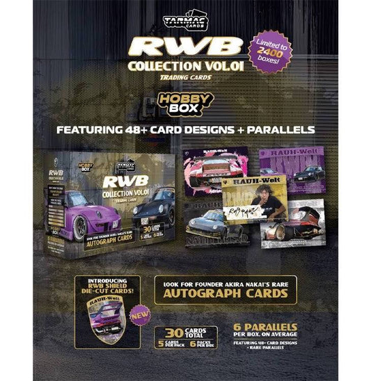Tarmac Cards - RWB Collection Trading Cards Vol. 01 Box (6 Packs, 30 Cards) Limited Edition