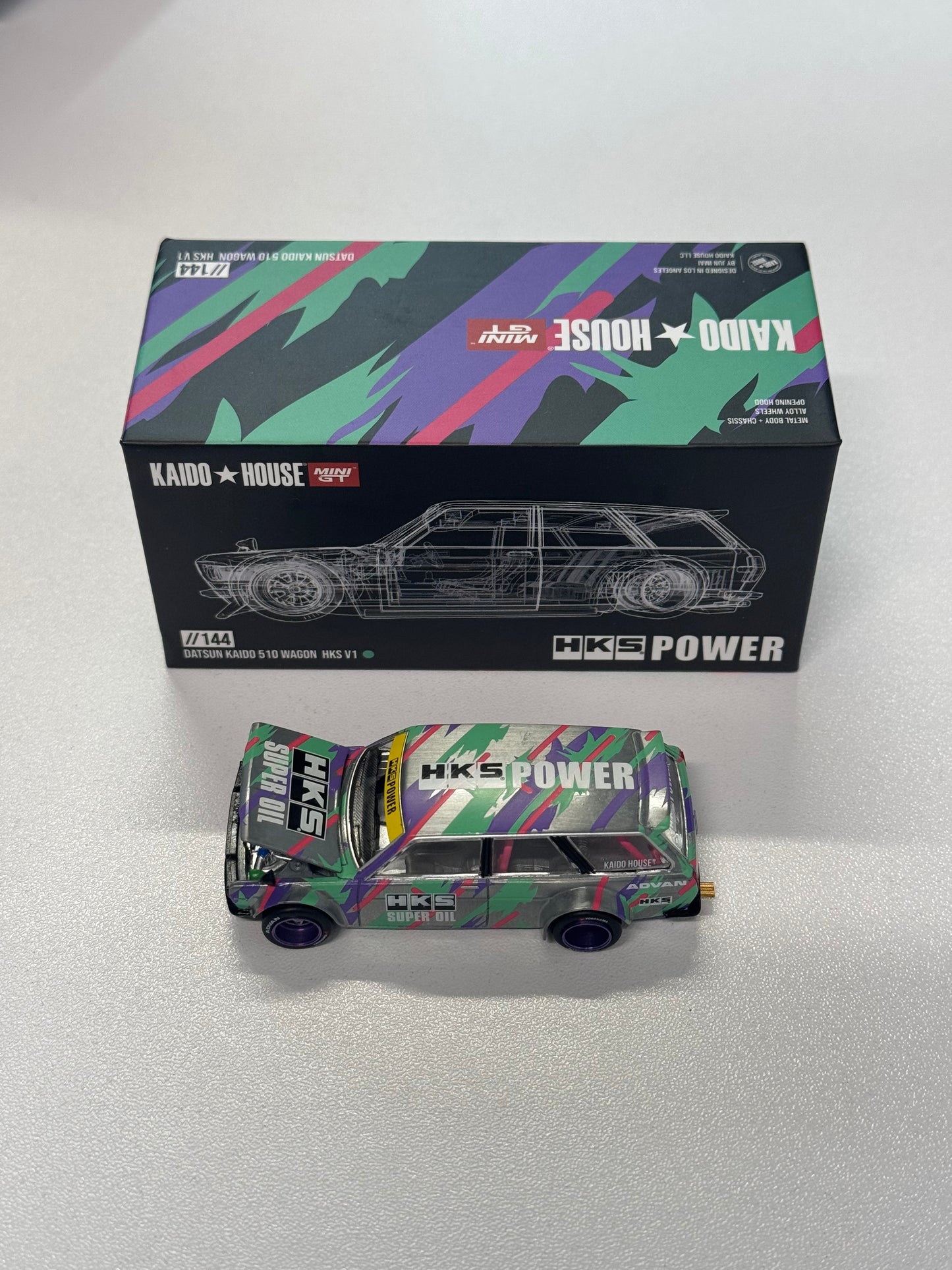 Kaido House x Mini GT 1:64 Datsun Kaido 510 Wagon HKS V1 144