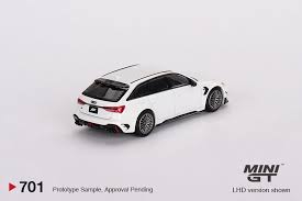 Mini GT 1:64 ABT Audi RS6-R Glacier White Metallic (701)