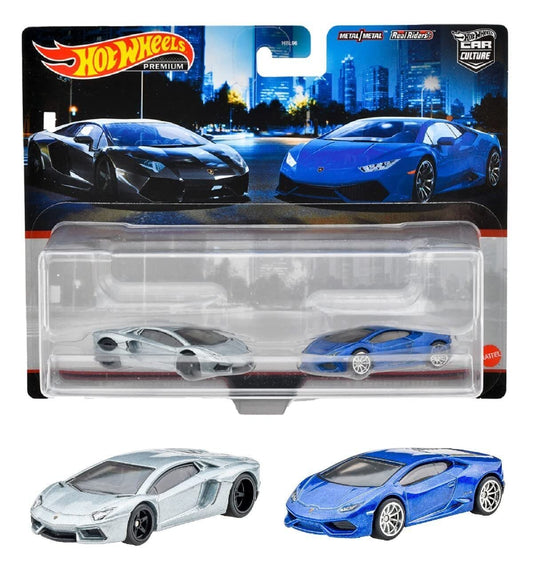 1:64 Hot Wheels Car Culture Twin Pack Lamborghini Adventador Coupe / Lamborghini Huracan LP 610-4