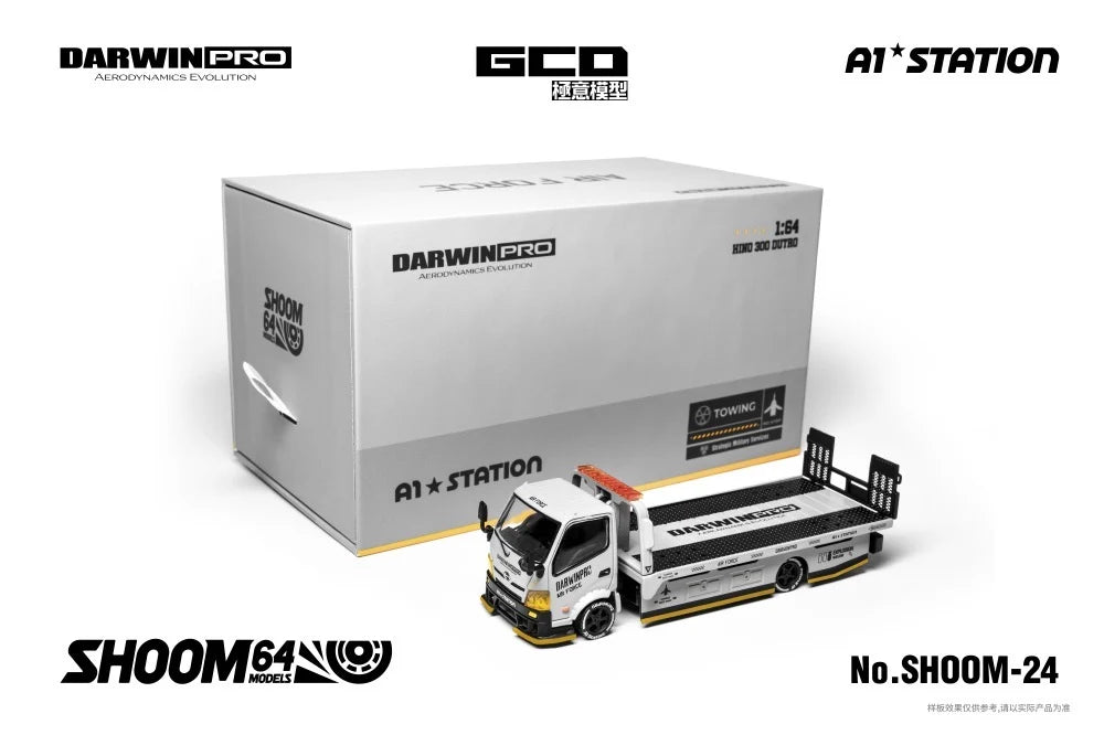 GCD x Shoom64 1:64 DarwinPRO Hino 300 Tow Truck Air Force