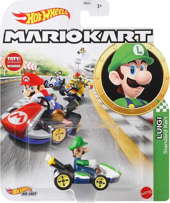 Hot Wheels Mario Kart - luigi Standard Kart