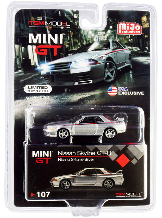 Mini GT 1:64 Nissan Skyline GT-R (R32) Nismo S-Tune RHD (Right Hand Drive) Silver