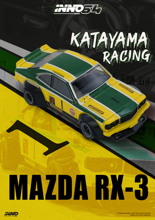 (Preorder) INNO64 1:64 MAZDA SAVANNA RX3 "KATAYAMA RACING" Livery