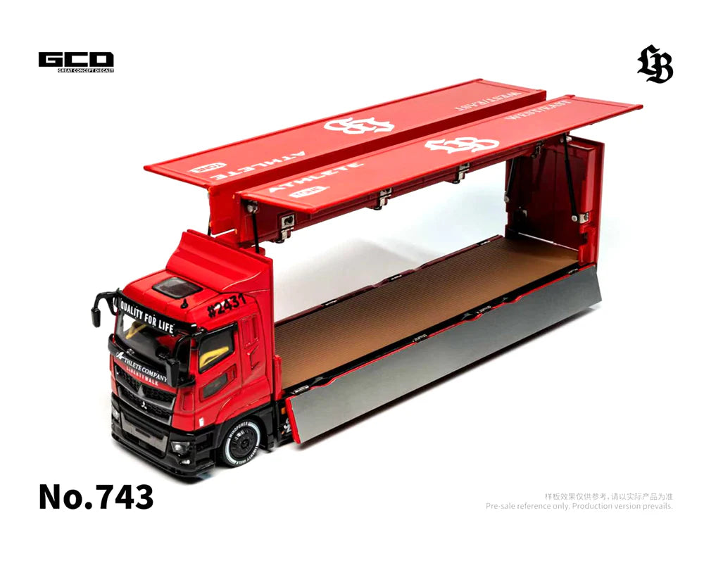 (Preorder) GCD 1:64 LBWK Mitsubishi Fuso Super Great Super Silhouette -Red - Special Edition