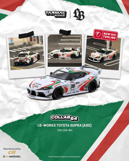 (Preorder) Tarmac 1:64 LB-WORKS TOYOTA SUPRA (A90) White
