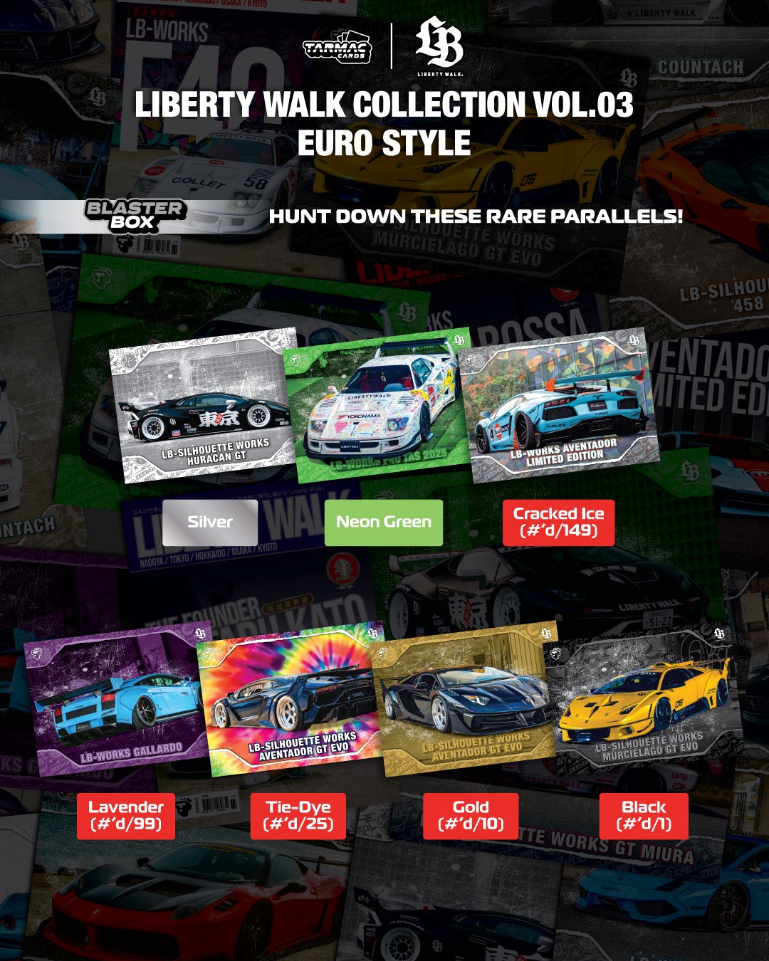 (Preorder) Tarmac Cards Liberty Walk Collection Vol.03 Euro Style - Blaster Box