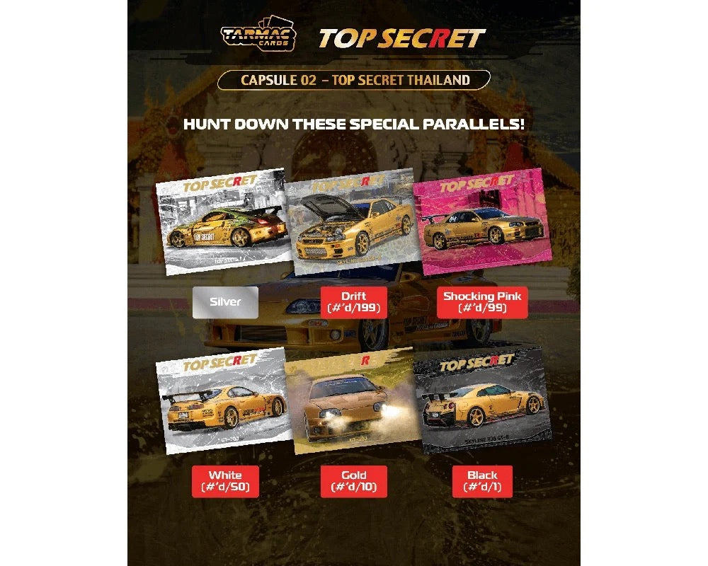 Tarmac Cards - Top Secret Capsule Thailand Special Edition Collectible Trading Cards Capsule 02 – Limited Edition