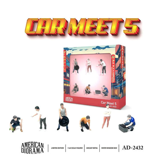 (Preorder) American Diorama 1:64 Figure Set: Car Meet 5