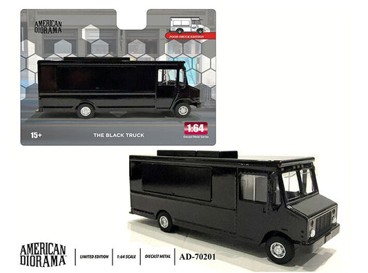 1:64 American Diorama Food Truck Series The Black Truck Diecast Model Truck