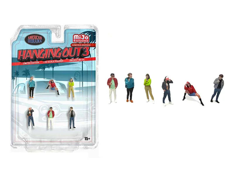 Hanging Out 3 Figures Set Diecast 1:64 Scale Model - American Diorama