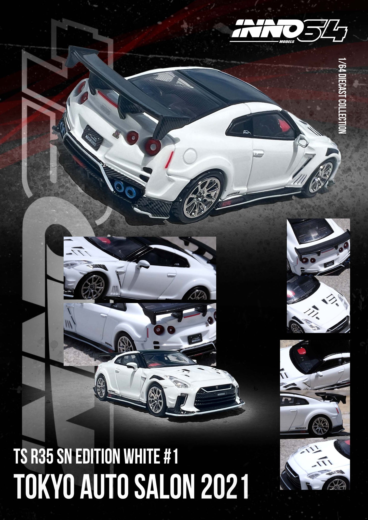 INNO64 1:64 Nissan GT-R (R35) "Top Secret" Tokyo Auto Salon 2021