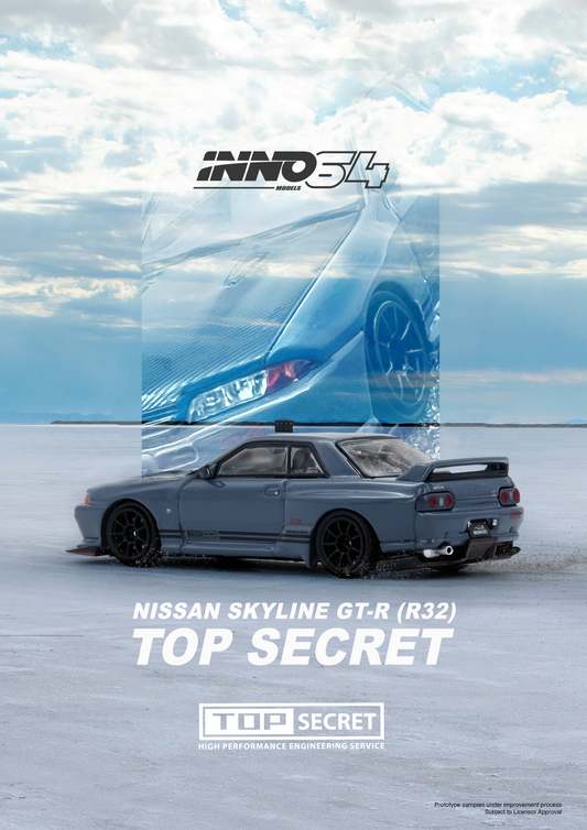 (Preorder) INNO64 1:64 TOP SECRET R32 GT-R Stealth Grey