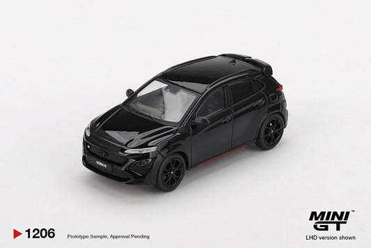 (Preorder) Mini GT 1:64 Hyundai KONA N Phantom Black - MGT01206