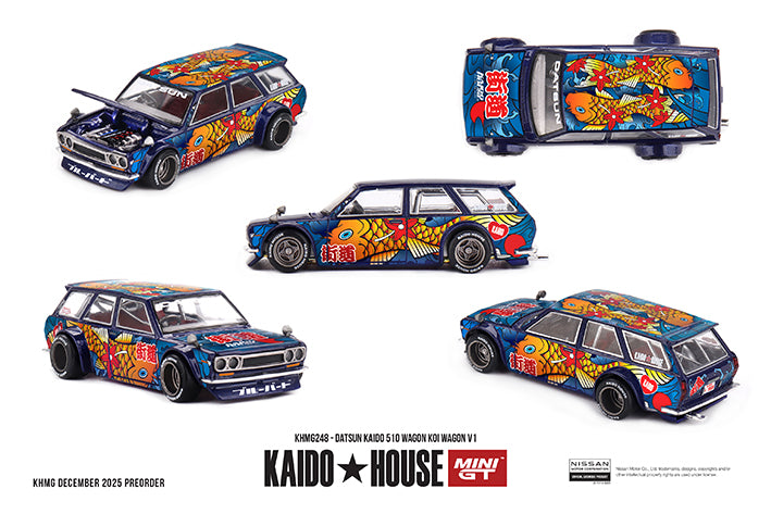 (Preorder) Kaido House x Mini GT 1:64 DATSUN KAIDO 510 WAGON KOI WAGON V1 - KHMG248