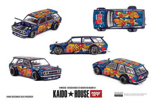 (Preorder) Kaido House x Mini GT 1:64 DATSUN KAIDO 510 WAGON KOI WAGON V1 - KHMG248