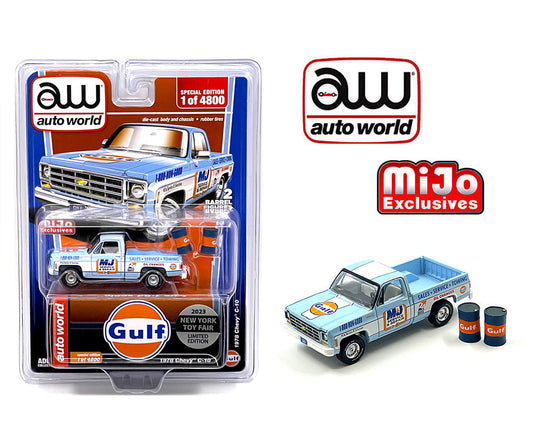 Auto World 1:64 1978 Chevrolet C10 Gulf Oil 2023 New York Toy Fair Special Limited 4,800 Pieces – Mijo Exclusives