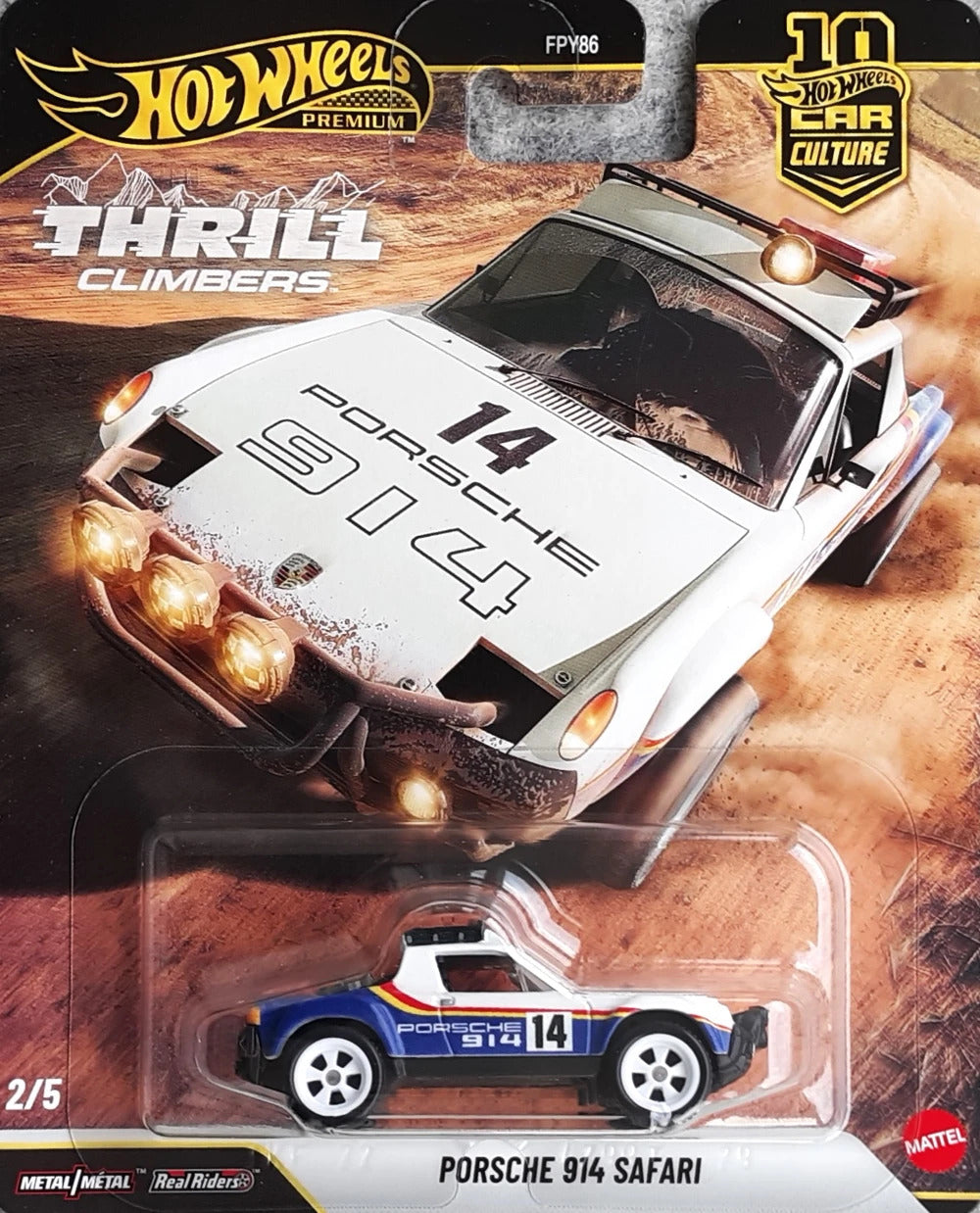 1:64 Hot Wheels Thrill Climbers Porsche 914 Safari
