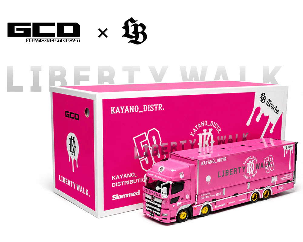 (Preorder) GCD 1:64 Hino700 LBWK - Pink