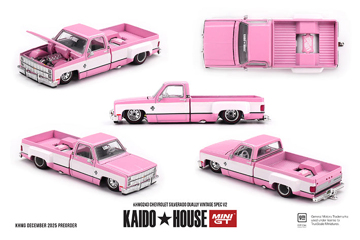 (Preorder) Kaido House x Mini GT 1:64 CHEVROLET SILVERADO DUALLY VINTAGE SPEC V2 - KHMG243