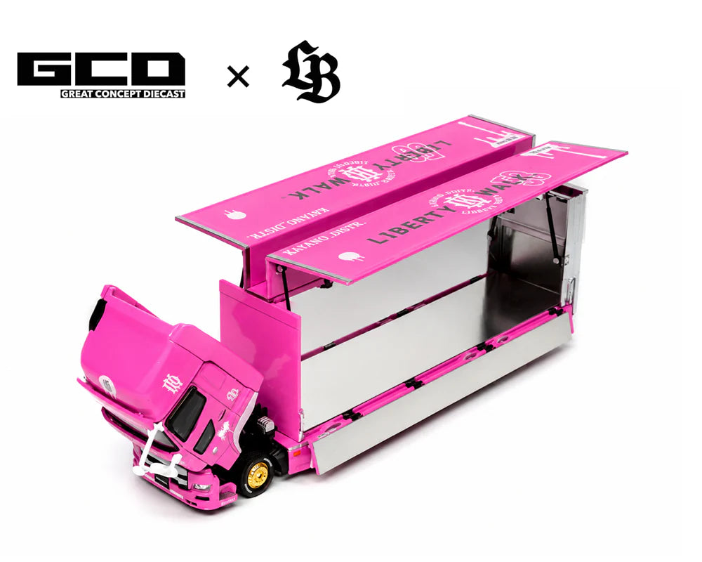 (Preorder) GCD 1:64 Hino700 LBWK - Pink