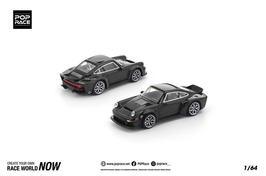 (Preorder) Pop Race 1:64 Porsche Singer DLS TURBO Black