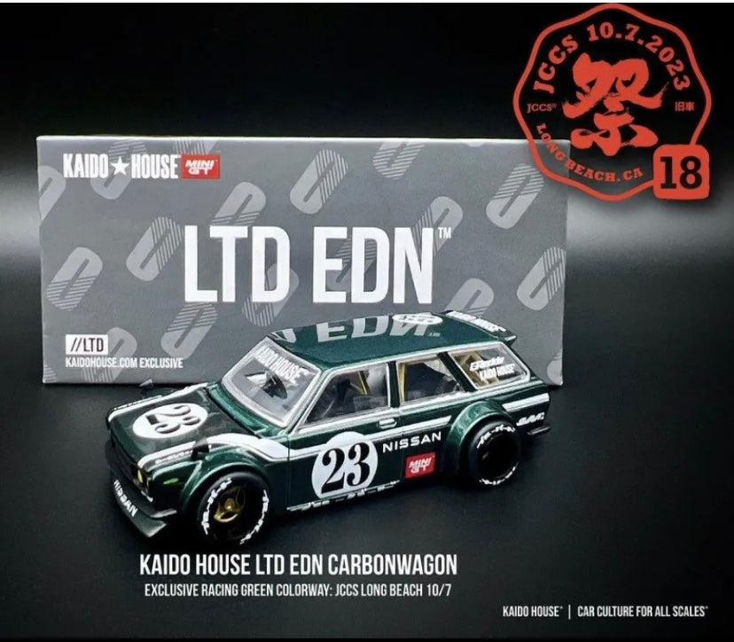 Kaido House Mini GT Ltd Edn Carbon Datsun Jccs Exclusive Signed by Jun Imai (Only 499 made)