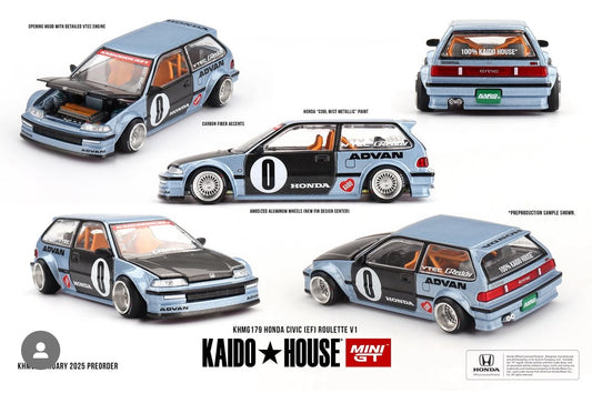 (Live Box Break) Kaido House x Mini GT 1:64 HONDA CIVIC (EF) ROULETTE V1