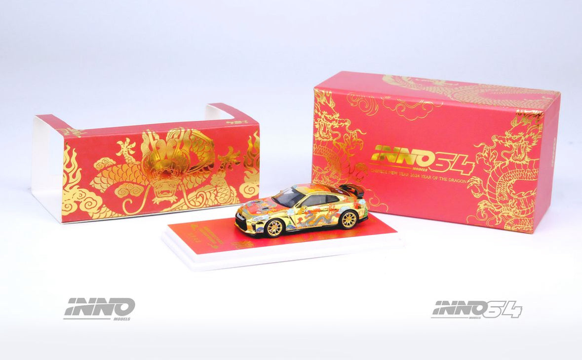 (Preorder) INNO64 1:64 2024 The Year of the Dragon Chinese New Year Special Edition Nissan GT-R (R35)