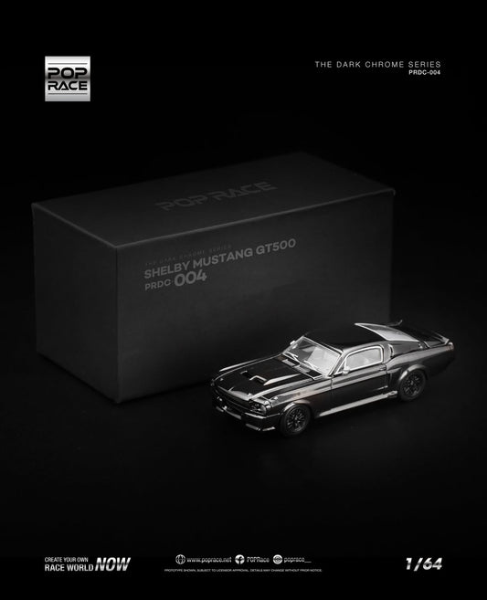 (Preorder) Pop Race 1:64 Shelby Mustang GT500 DARK CHROME