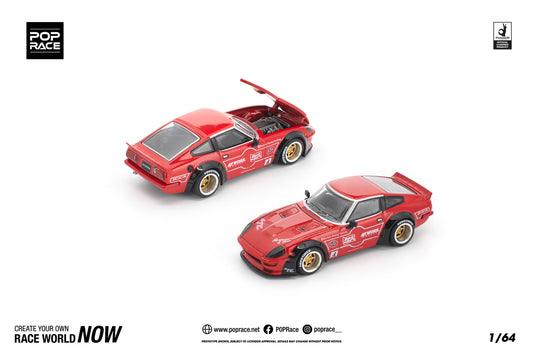 (Preorder) Pop Race 1:64 Pandem Nissan 280ZX Red (New tooling)