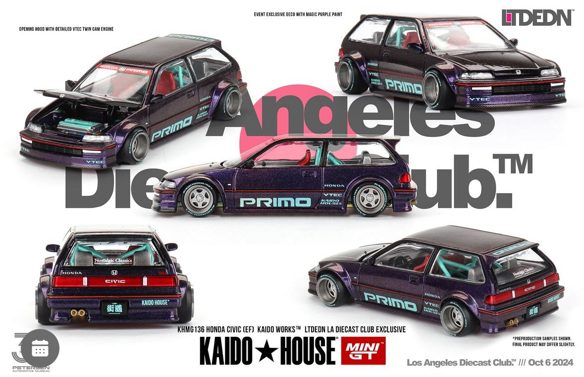 Kaido House Honda Civic (EF) LTDEDN Signed By Jun Imai (LA Diecast Club Exclusive)