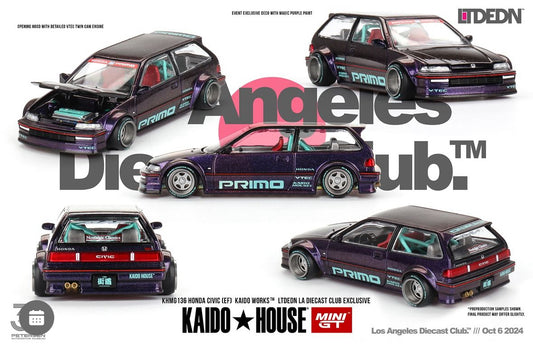 Kaido House Honda Civic (EF) LTDEDN Signed By Jun Imai (LA Diecast Club Exclusive)