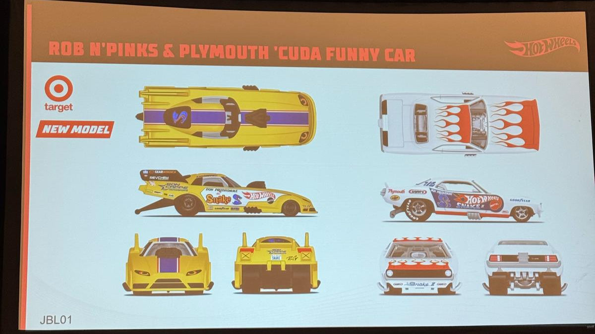 HOT WHEELS ROB N'PINKS & PLYMOUTH 'CUDA FUNNY CAR