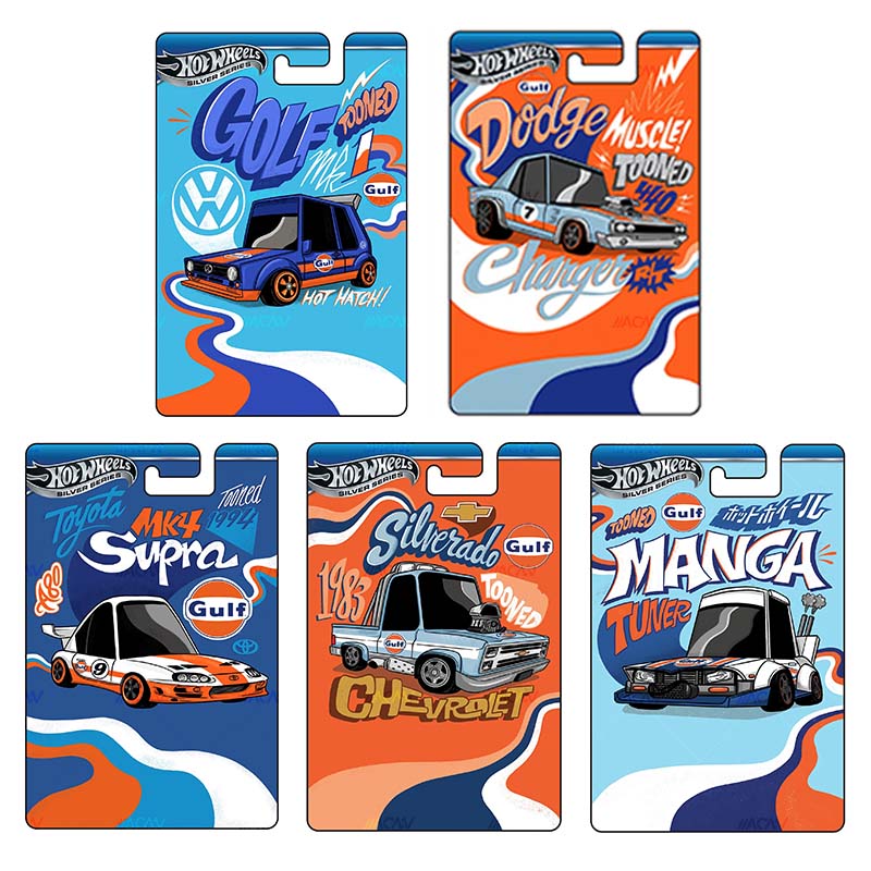 Hot Wheels Silver Series 2025 Gulf Tooned Mix 2L