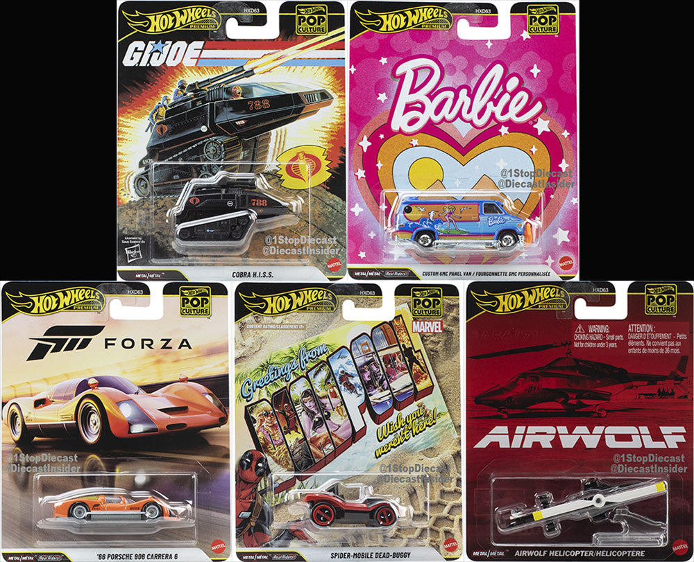 Hot Wheels 1:64 Pop Culture - Mix Q Assortment 2026 Set of 5
