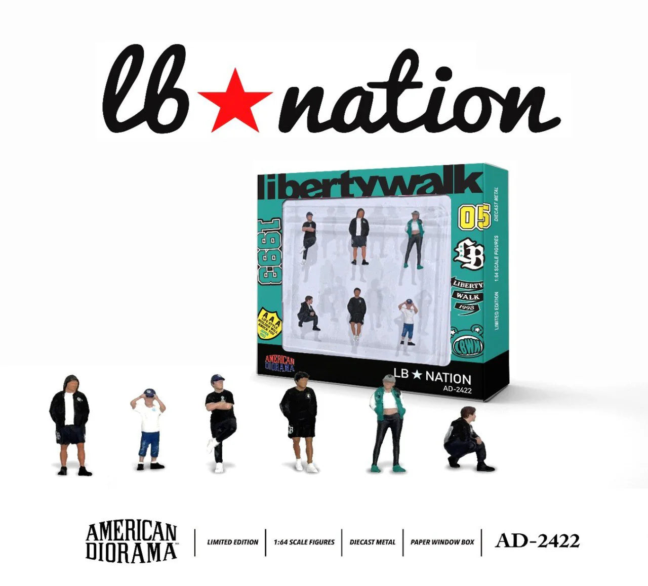 (Preorder) American Diorama 1:64 Figure Set - The LB Nation *LBWK Licensed product