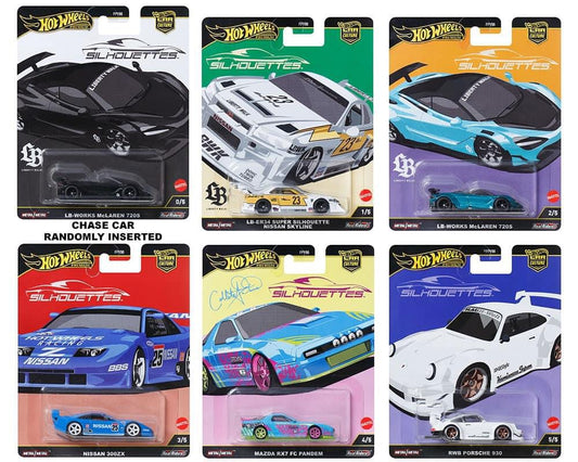 Hot Wheels 1:64 Car Culture 2025 Silhouettes Set of 5