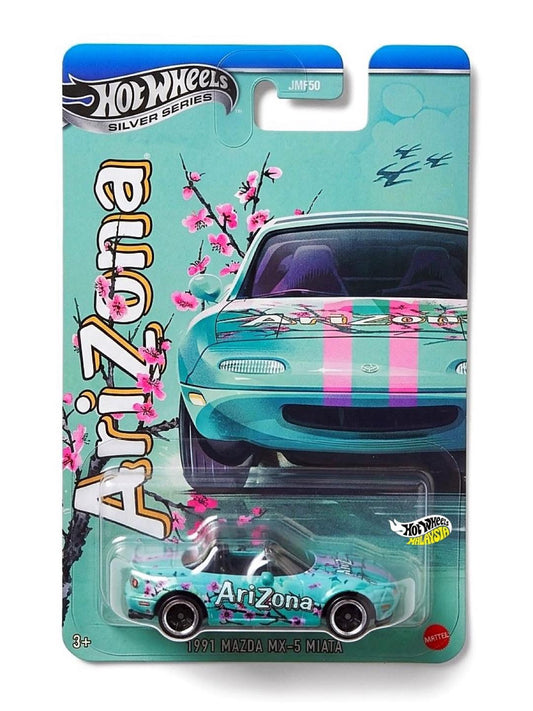 (Preorder) Hot Wheels Silver Series Arizona Ice Tea 1991 Mazda  MX-5 Miata