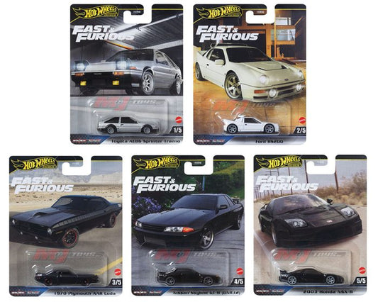 (Preorder) Hot Wheels 1:64 Fast & Furious Premium 2024 E Assortment Set of 5
